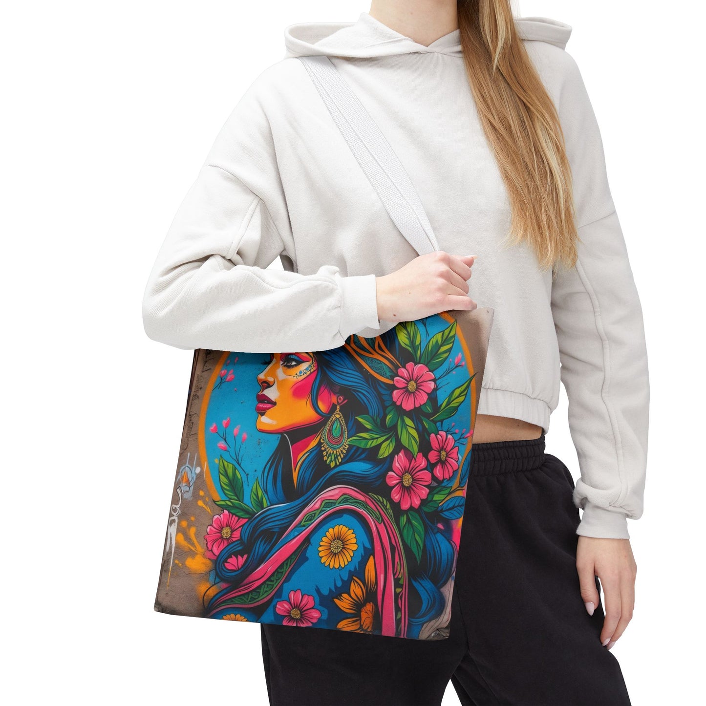 Artistic Surge - Eco-Friendly Canvas Tote Bag - FLOWERING WOMAN