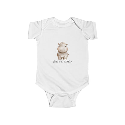 Adorable Baby Bodysuit with Cute Hippo Design