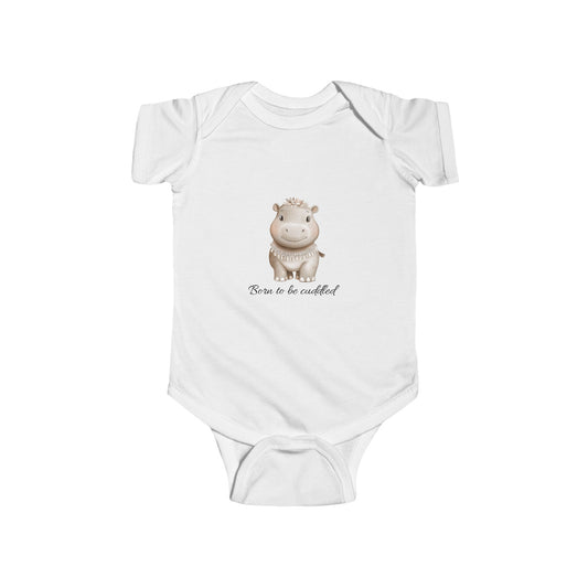 Adorable Baby Bodysuit with Cute Hippo Design