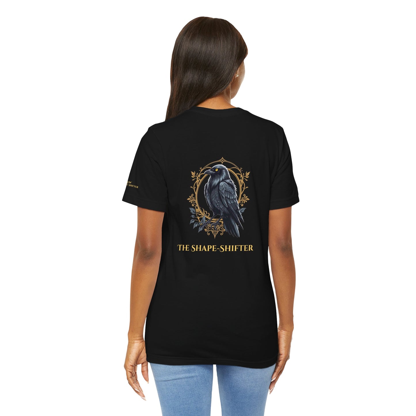 Crow – The Shape-Shifter - Magic Animals T-Shirt Black Only (graphic on the back)