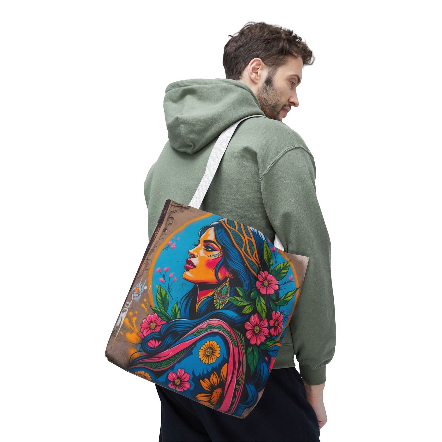 Artistic Surge - Eco-Friendly Canvas Tote Bag - FLOWERING WOMAN