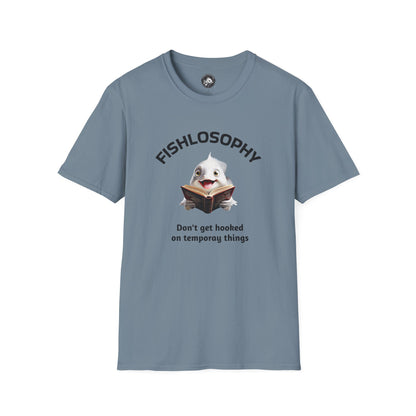 Fishlosophy Unisex T-Shirt - Ocean Vibes and Life's Questions Design - PEARLS OF WISDOM FROM THE FISH WORLD