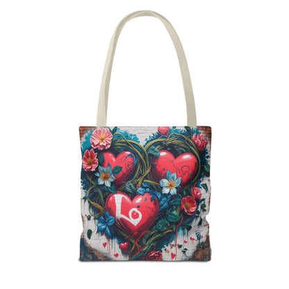 Artistic Surge - Eco-Friendly Canvas Tote Bag - HEARTS OF LOVE