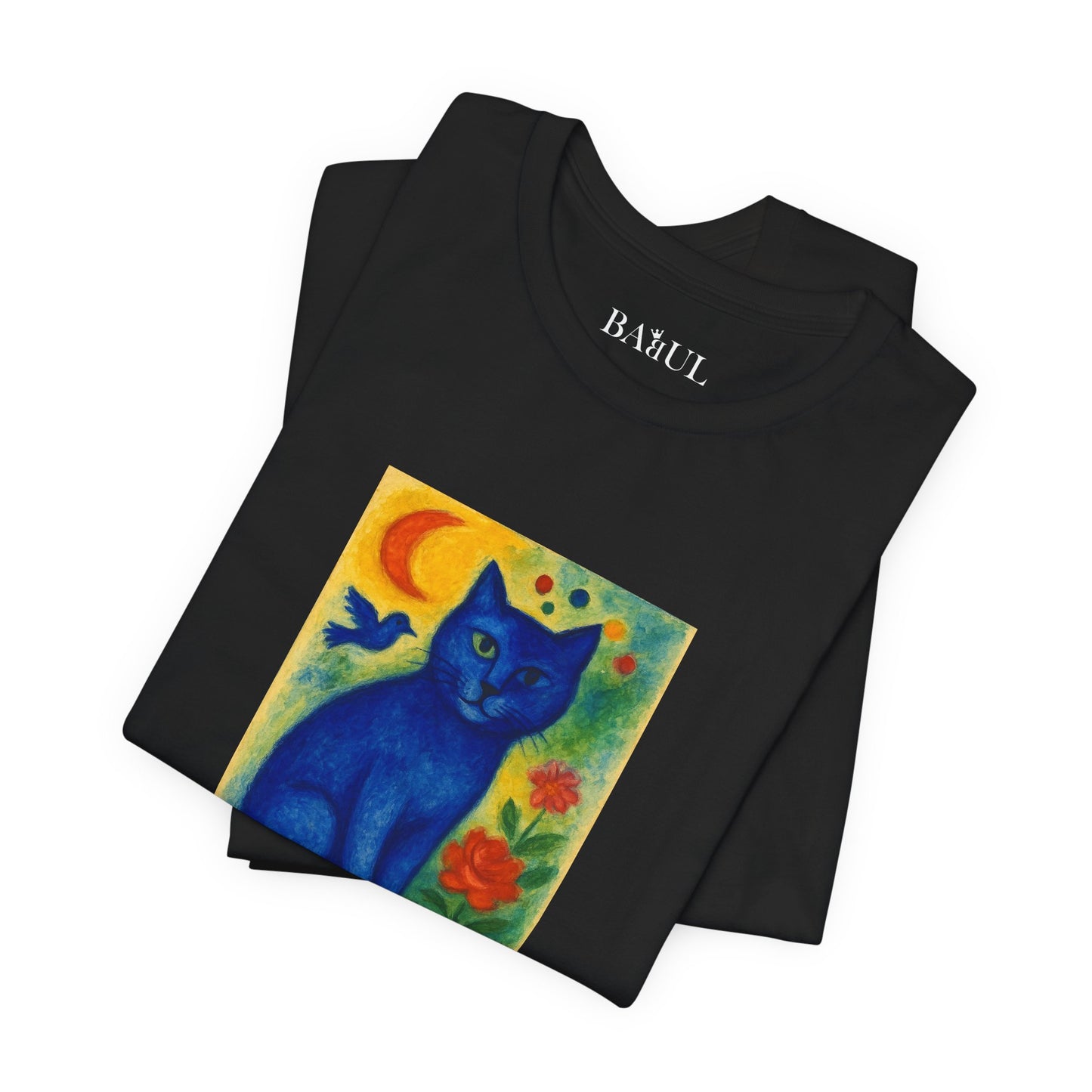 CATART Unisex Jersey Cat T-Shirt - MARC CHAGALL - Iconic Painting Reimagined with Cats