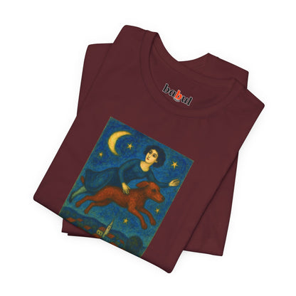 DOGART Unisex Jersey Dog T-Shirt - MARC CHAGALL - Iconic Painting Reimagined with Dogs