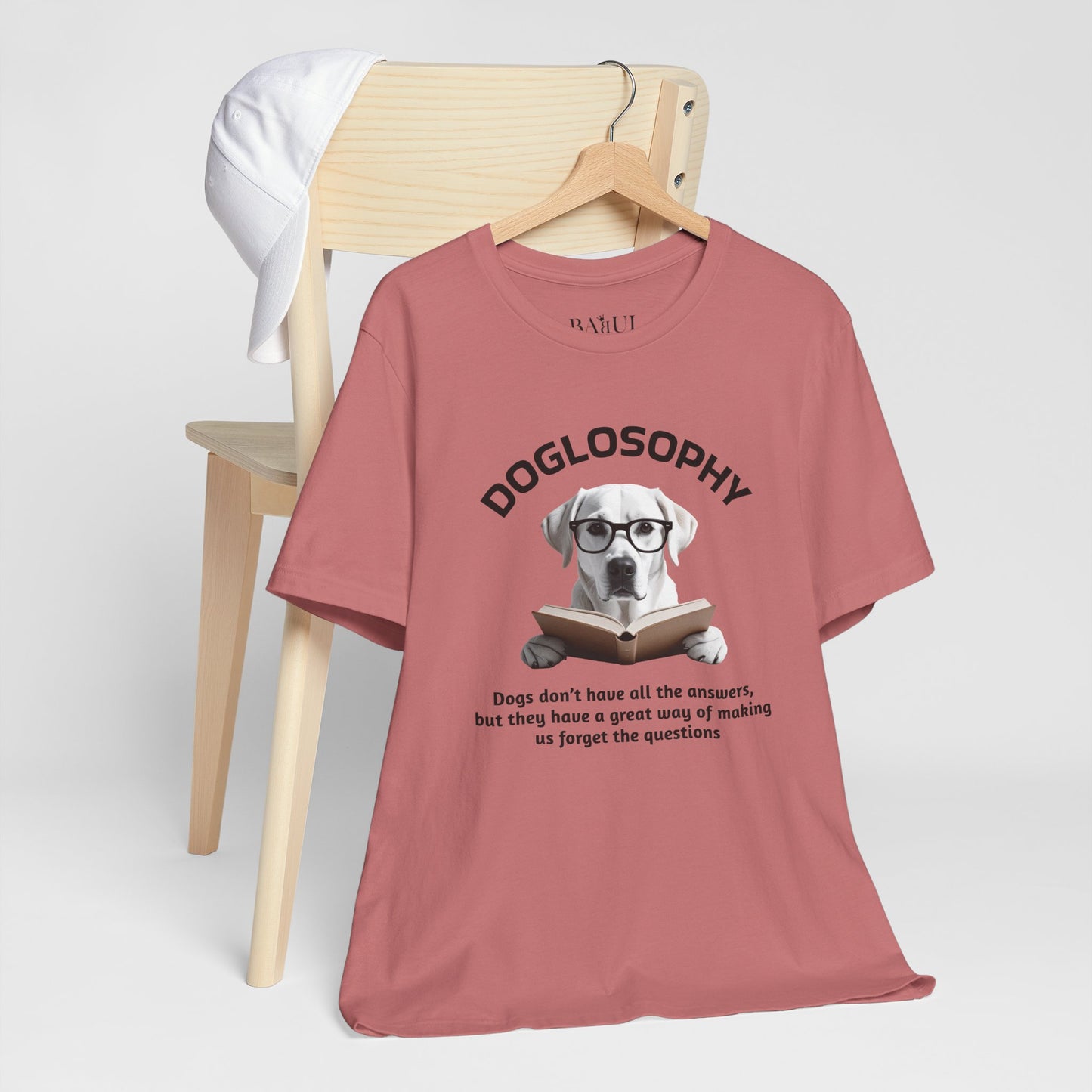 Doglosophy Unisex Jersey Short Sleeve Tee –  "Dogs don't have all the answers" Design
