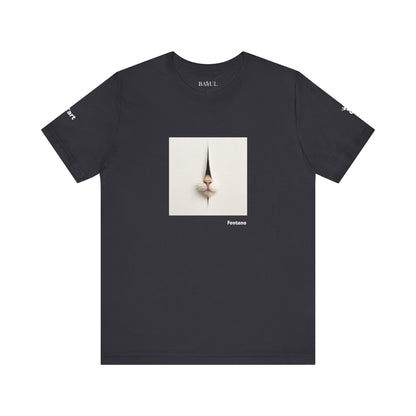 CATART Unisex Jersey Cat T-Shirt - FONTANA - Iconic Painting Reimagined with Cats
