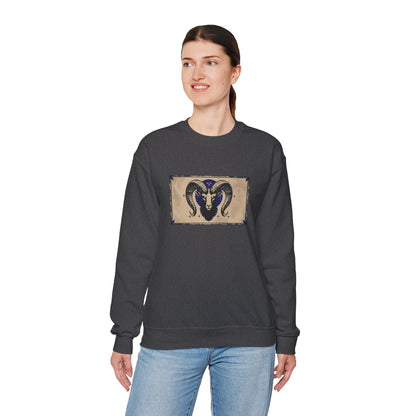 Aries - Gothic Zodiac Blue Sweatshirt
