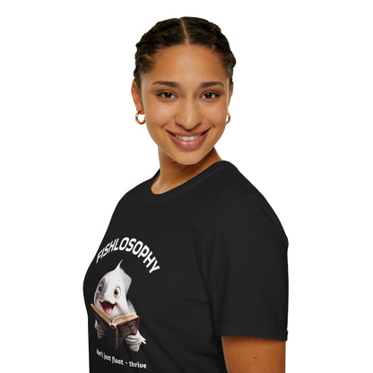 Fishlosophy Unisex T-Shirt - Ocean Vibes and Life's Questions Design - PEARLS OF WISDOM FROM THE FISH WORLD