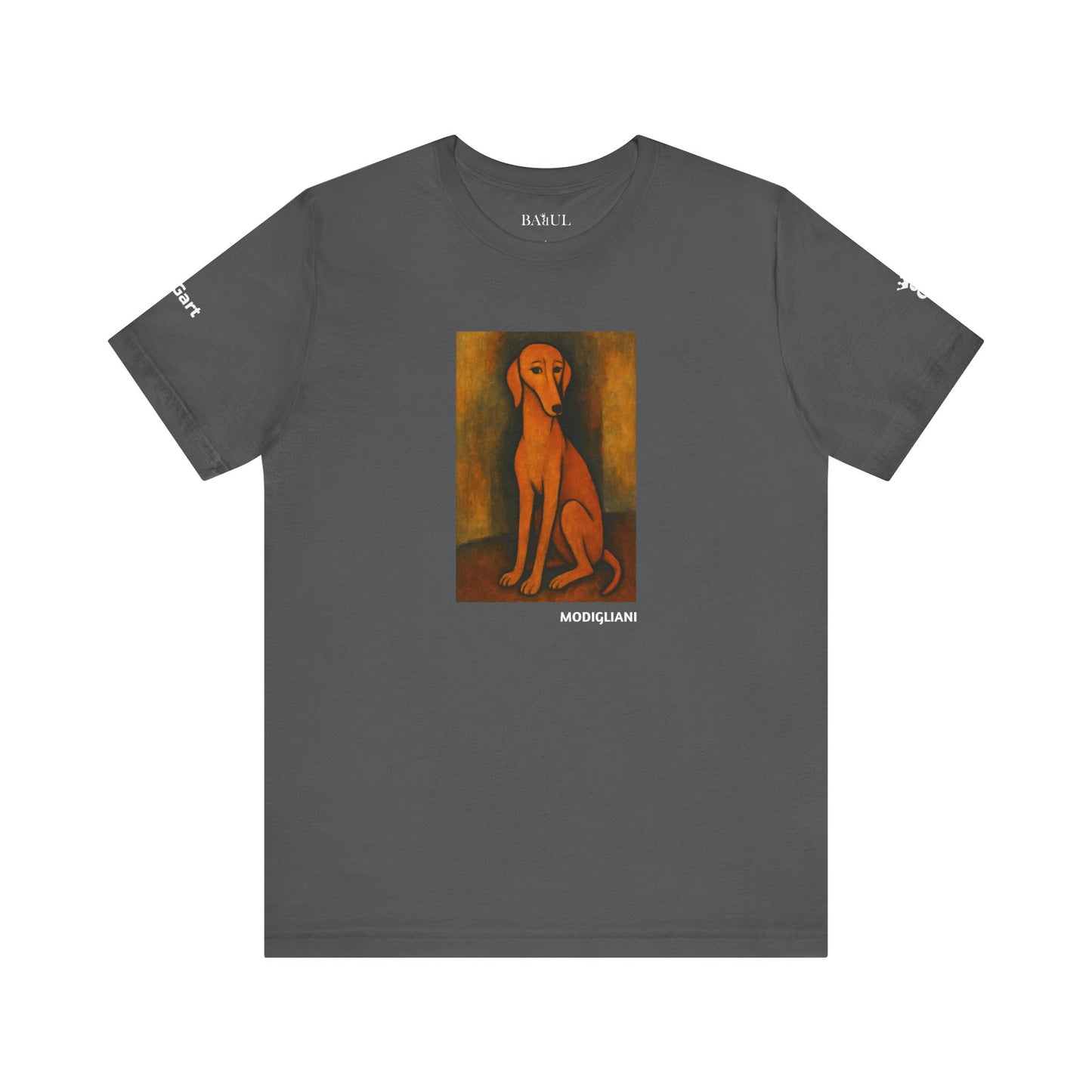 DOGART Unisex Jersey DOG T-Shirt - MODIGLIANI - Iconic Painting Reimagined with Dogs