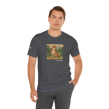 DOGART Unisex Jersey DOG T-Shirt - SUMI-E STYLE - Iconic Painting Reimagined with Dogs