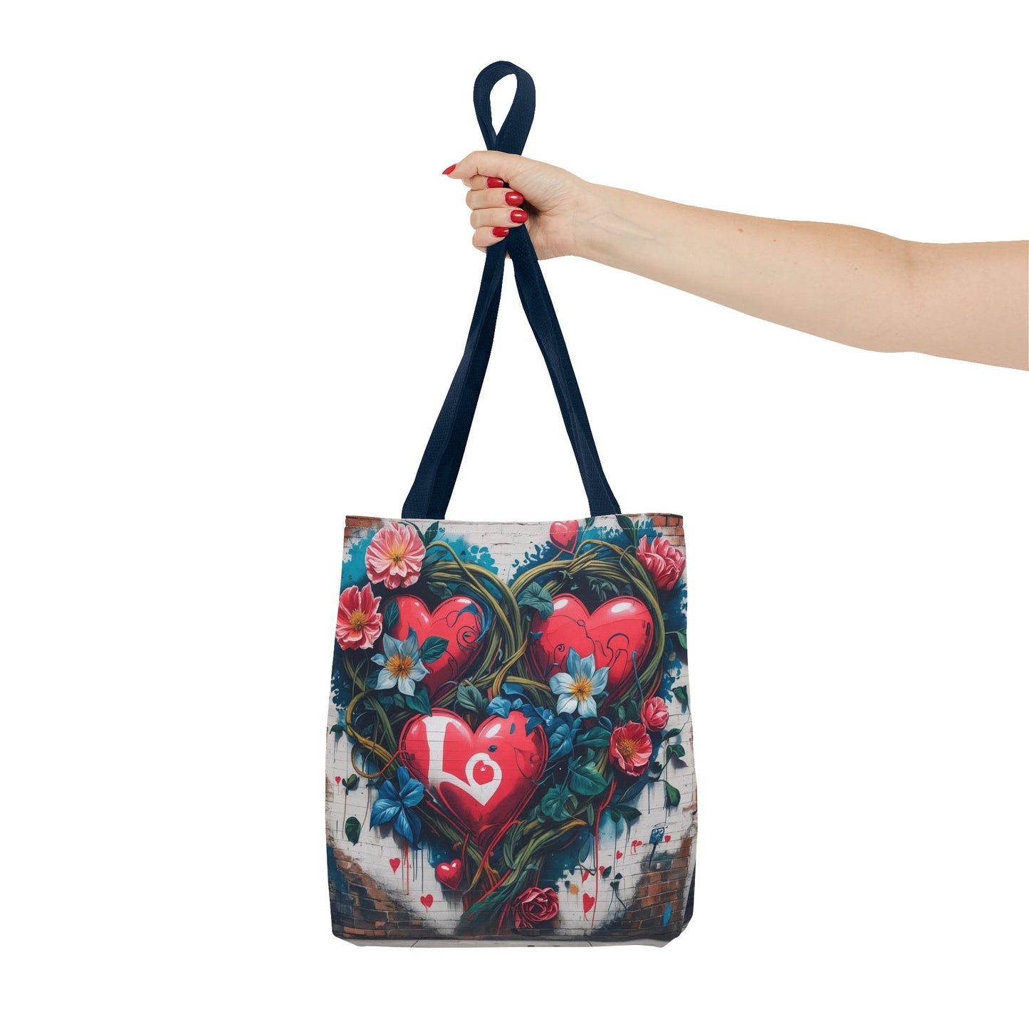 Artistic Surge - Eco-Friendly Canvas Tote Bag - HEARTS OF LOVE