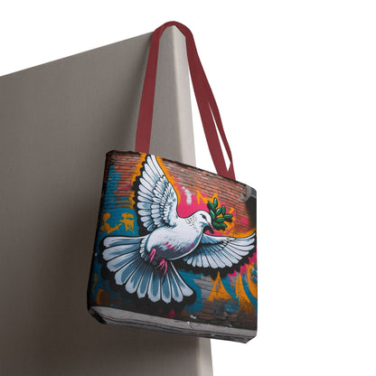Artistic Surge - Eco-Friendly Canvas Tote Bag - PEACE