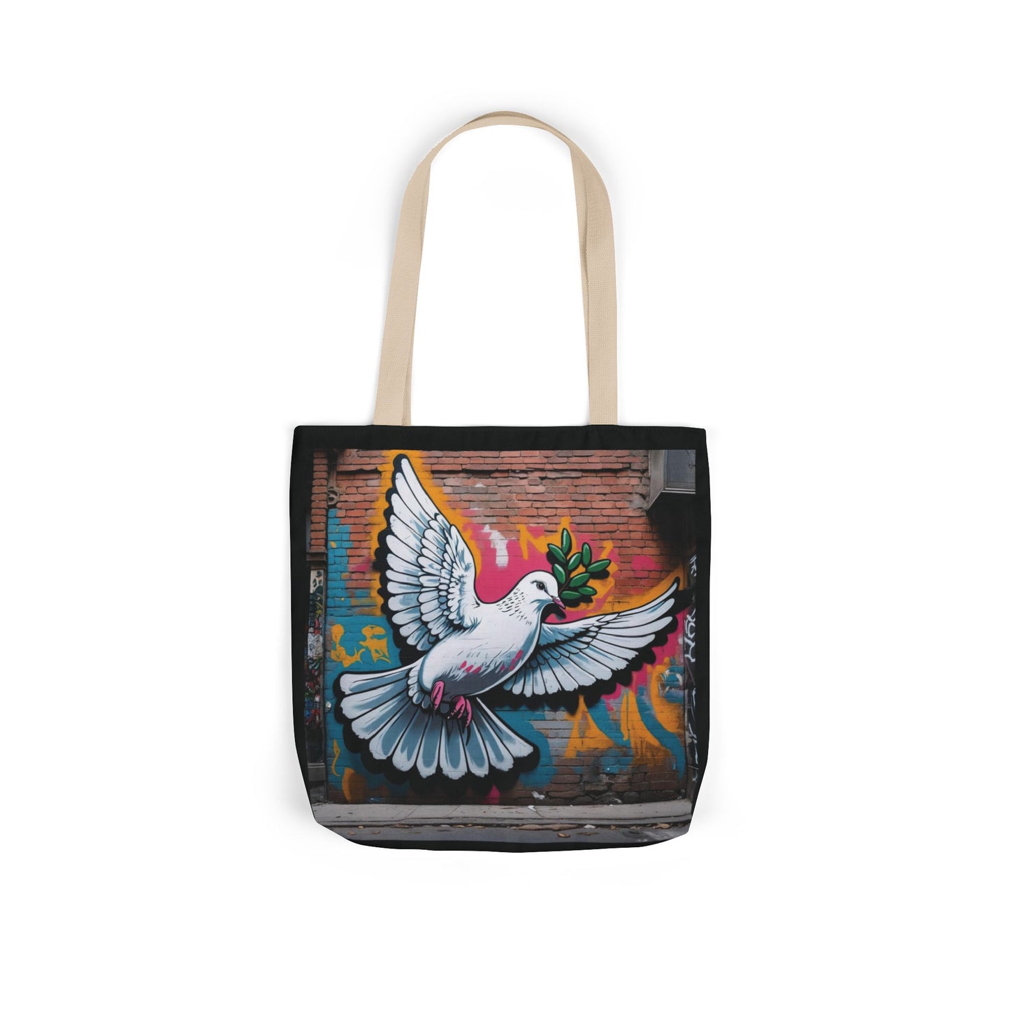 Artistic Surge - Eco-Friendly Canvas Tote Bag - PEACE