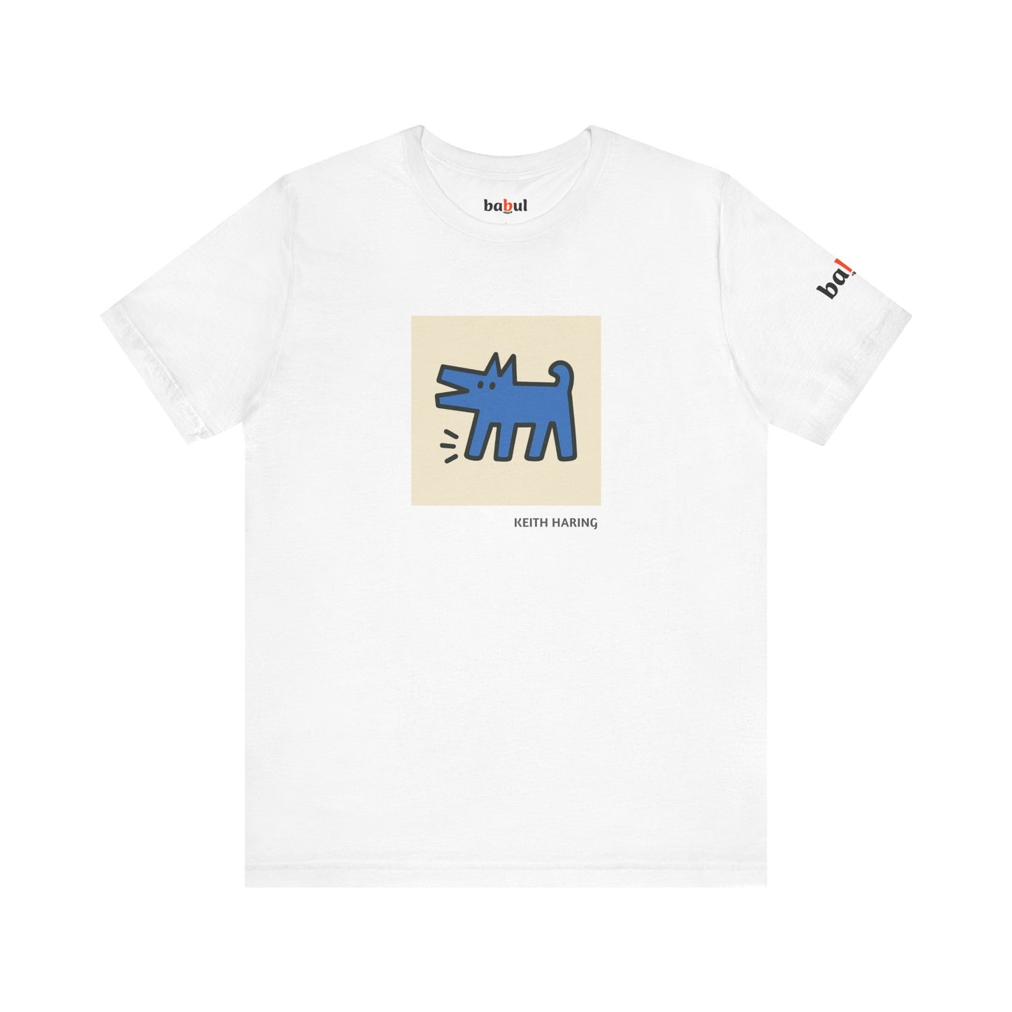DOGART Unisex Jersey Dog T-Shirt - KEITH HARING - Iconic Painting Reimagined with Dogs