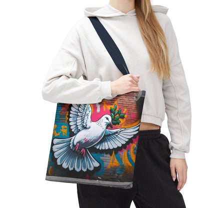 Artistic Surge - Eco-Friendly Canvas Tote Bag - PEACE