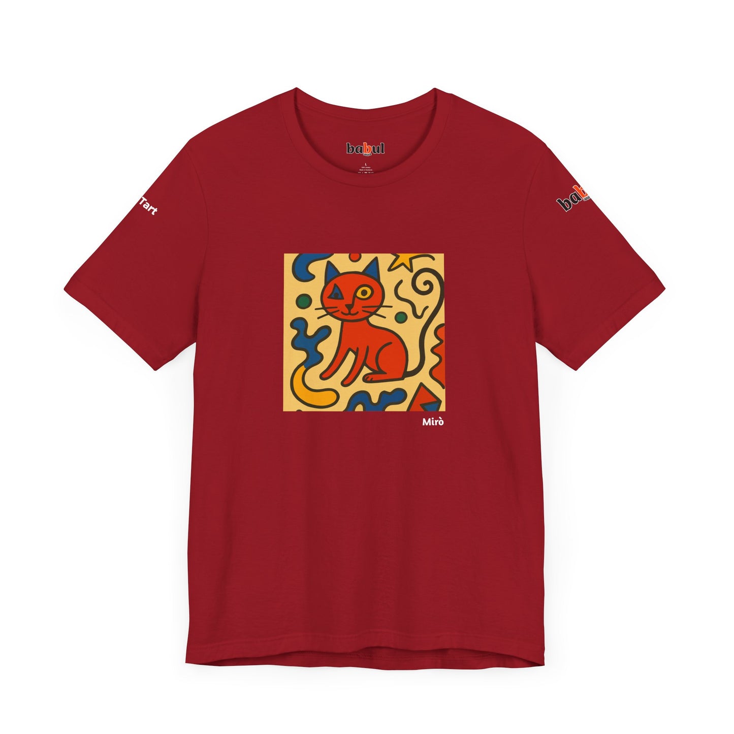 CATART Unisex Jersey Cat T-Shirt - MIRO - Iconic Painting Reimagined with Cats