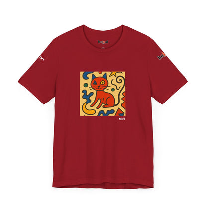 CATART Unisex Jersey Cat T-Shirt - MIRO - Iconic Painting Reimagined with Cats