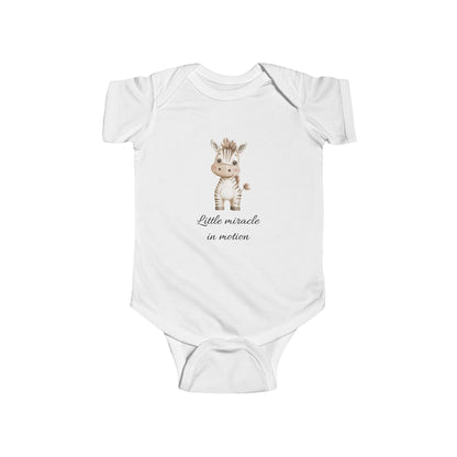 Adorable Baby Bodysuit with Cute Zebra Design