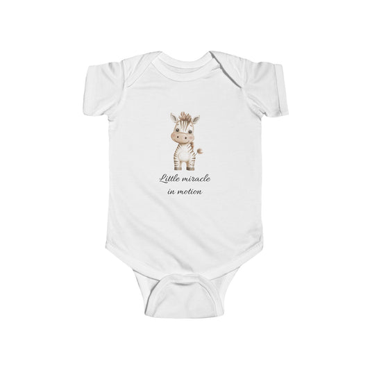 Adorable Baby Bodysuit with Cute Zebra Design