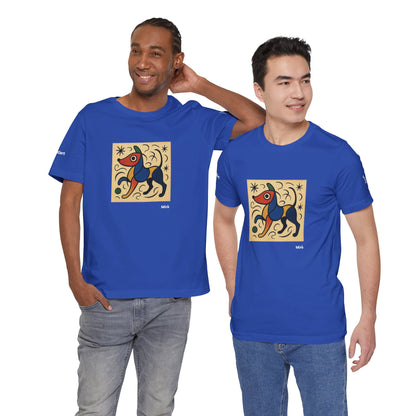 DOGART Unisex Jersey Dog T-Shirt - MIRO - Iconic Painting Reimagined with Dogs