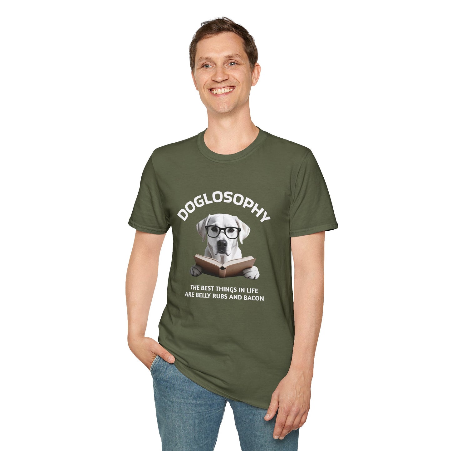 Doglosophy  Unisex Softstyle T-Shirt - "The Best Things in Life" Design