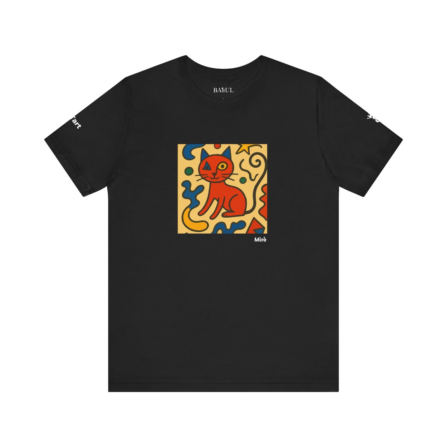 CATART Unisex Jersey Cat T-Shirt - MIRO - Iconic Painting Reimagined with Cats