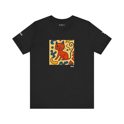 CATART Unisex Jersey Cat T-Shirt - MIRO - Iconic Painting Reimagined with Cats