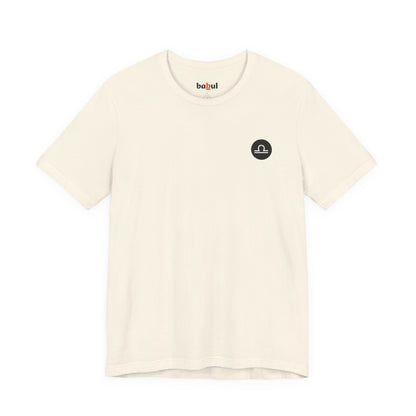 Libra - Gothic Zodiac, Red Graphic on the back T-Shirt. Zodiac in the Shadows