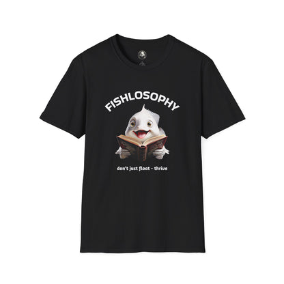 Fishlosophy Unisex T-Shirt - Ocean Vibes and Life's Questions Design - PEARLS OF WISDOM FROM THE FISH WORLD