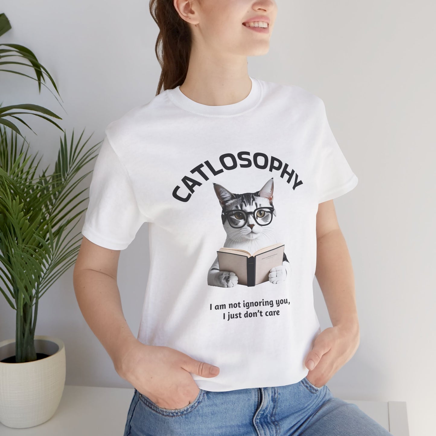 Catlosophy Unisex Jersey Short Sleeve Tee –  "I am not ignoring you" Design