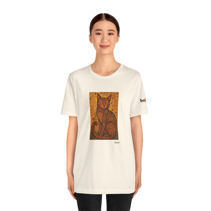CATART Unisex Jersey Cat T-Shirt - KLIMT - Iconic Painting Reimagined with Cats