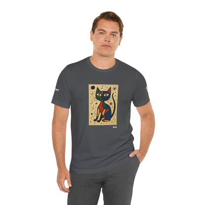 CATART Unisex Jersey Cat T-Shirt - MIRO - Iconic Painting Reimagined with Cats