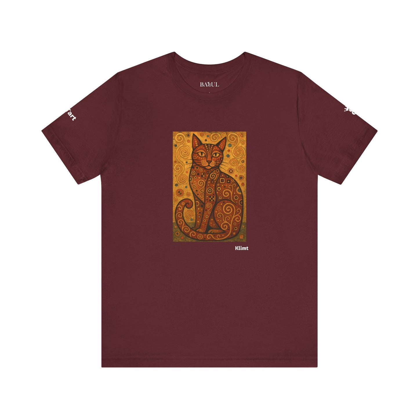 CATART Unisex Jersey Cat T-Shirt - KLIMT - Iconic Painting Reimagined with Cats