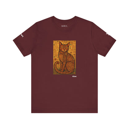 CATART Unisex Jersey Cat T-Shirt - KLIMT - Iconic Painting Reimagined with Cats
