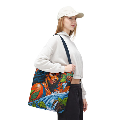 Artistic Surge - Eco-Friendly Canvas Tote Bag - WOMAN WITH WATER