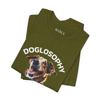 Doglosophy Unisex Jersey Short Sleeve Tee –  "Dog Remind Us" Design