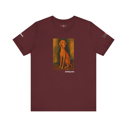 DOGART Unisex Jersey DOG T-Shirt - MODIGLIANI - Iconic Painting Reimagined with Dogs
