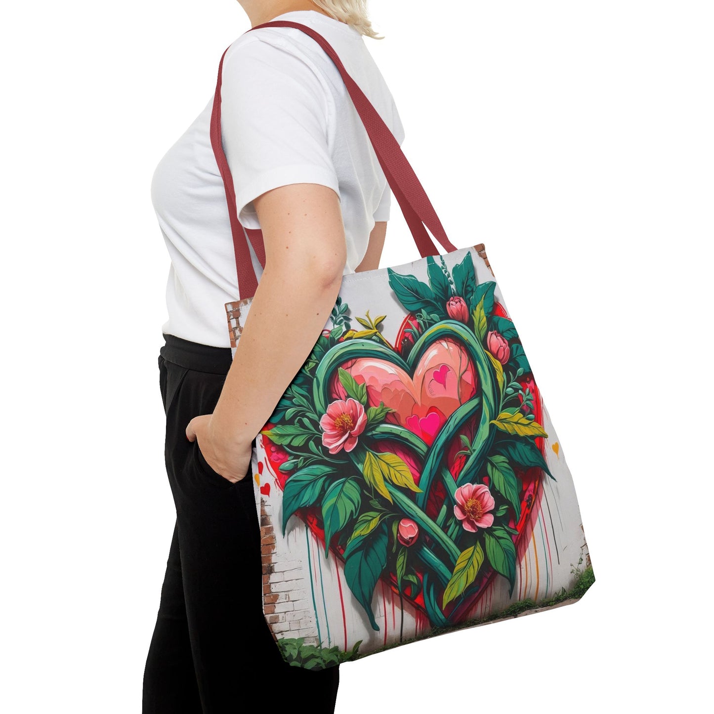 Artistic Surge - Eco-Friendly Canvas Tote Bag - HEARTS OF LOVE