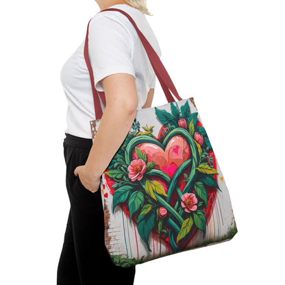 Artistic Surge - Eco-Friendly Canvas Tote Bag - HEARTS OF LOVE