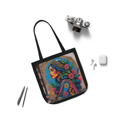 Artistic Surge - Eco-Friendly Canvas Tote Bag - FLOWERED WOMAN