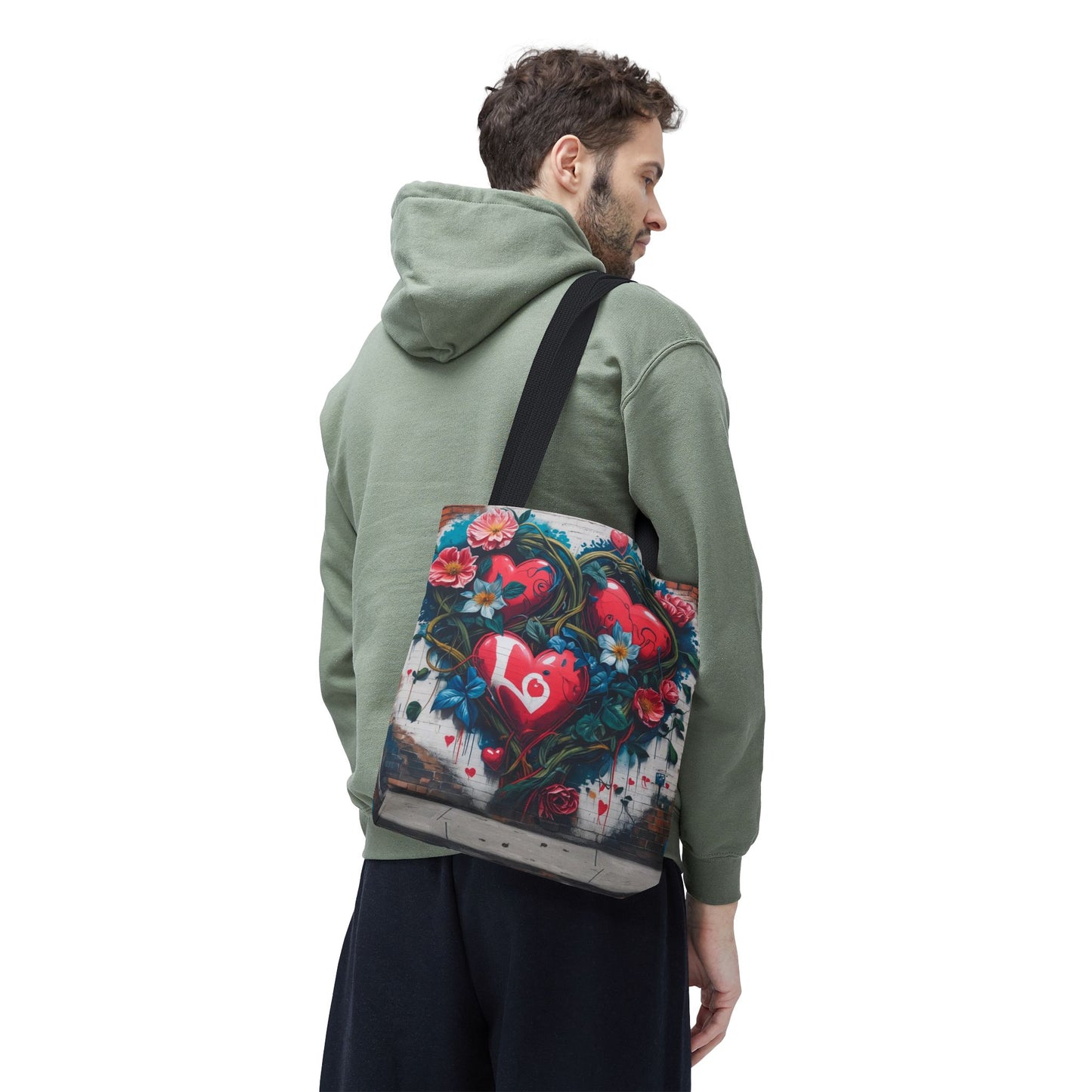 Artistic Surge - Eco-Friendly Canvas Tote Bag - HEARTS OF LOVE