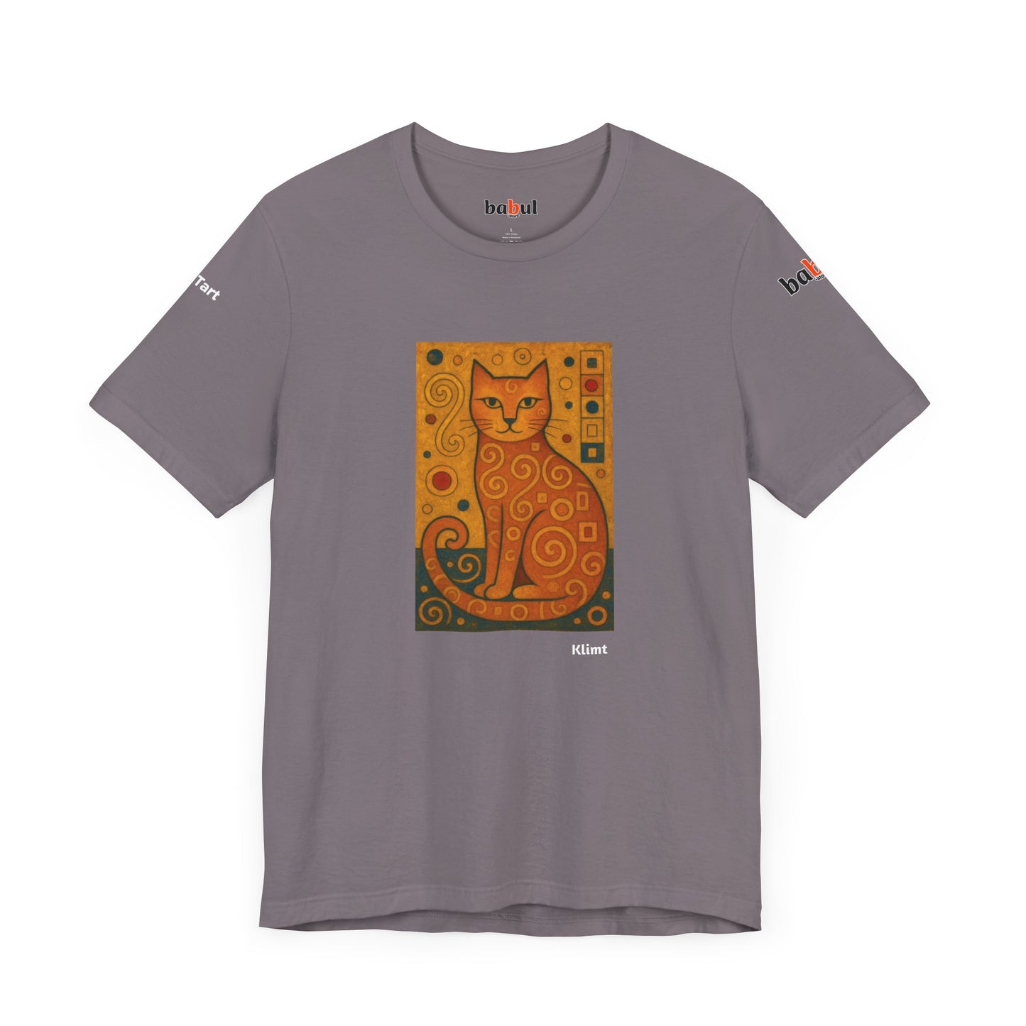 CATART Unisex Jersey Cat T-Shirt - KLIMT - Iconic Painting Reimagined with Cats