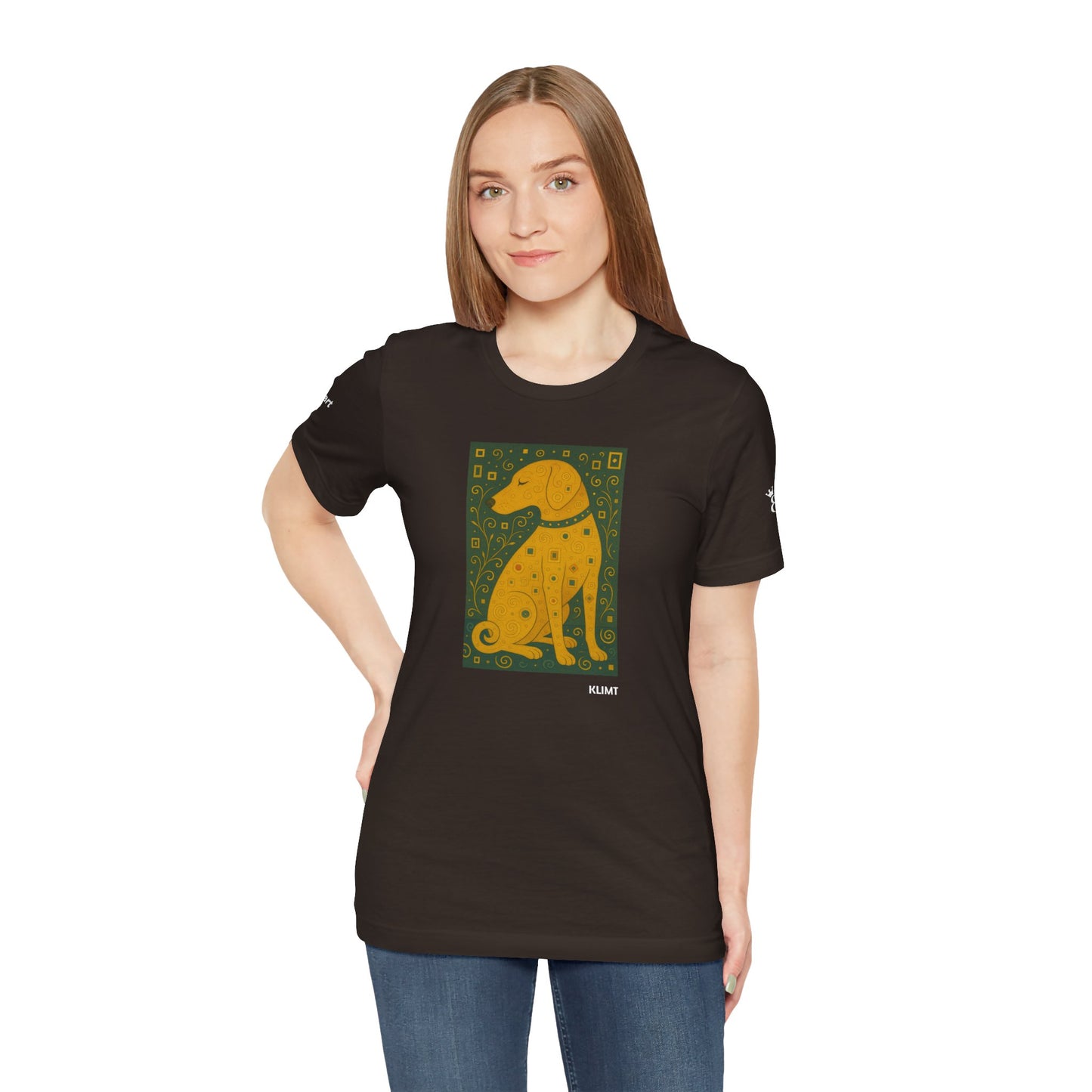 DOGART Unisex Jersey Dog T-Shirt - KLIMT - Iconic Painting Reimagined with Dogs