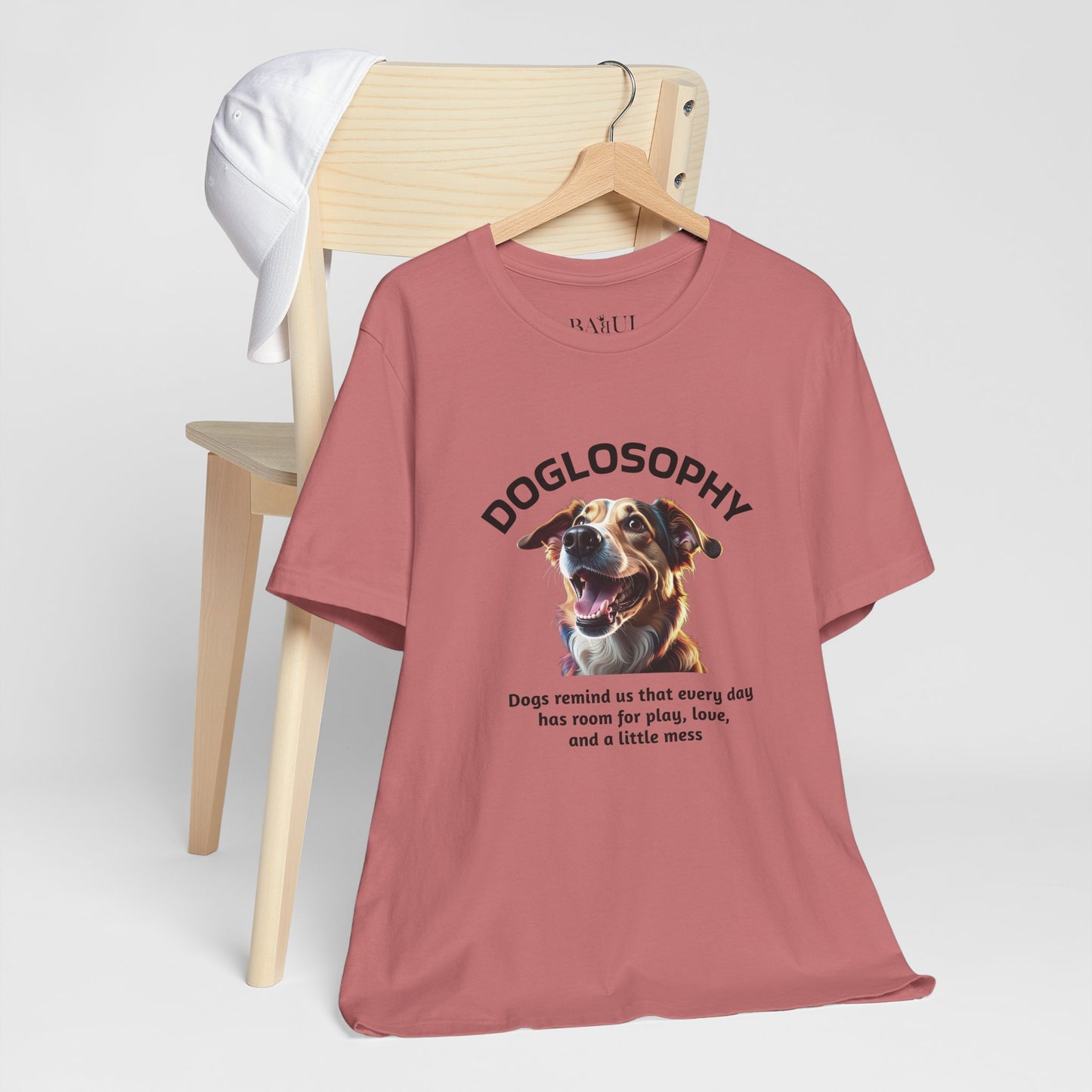 Doglosophy Unisex Jersey Short Sleeve Tee –  "Dog Remind Us" Design