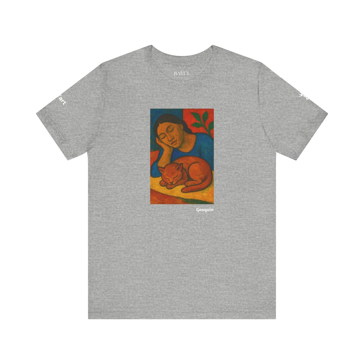 CATART Unisex Jersey Cat T-Shirt - GAUGUIN - Iconic Painting Reimagined with Cats