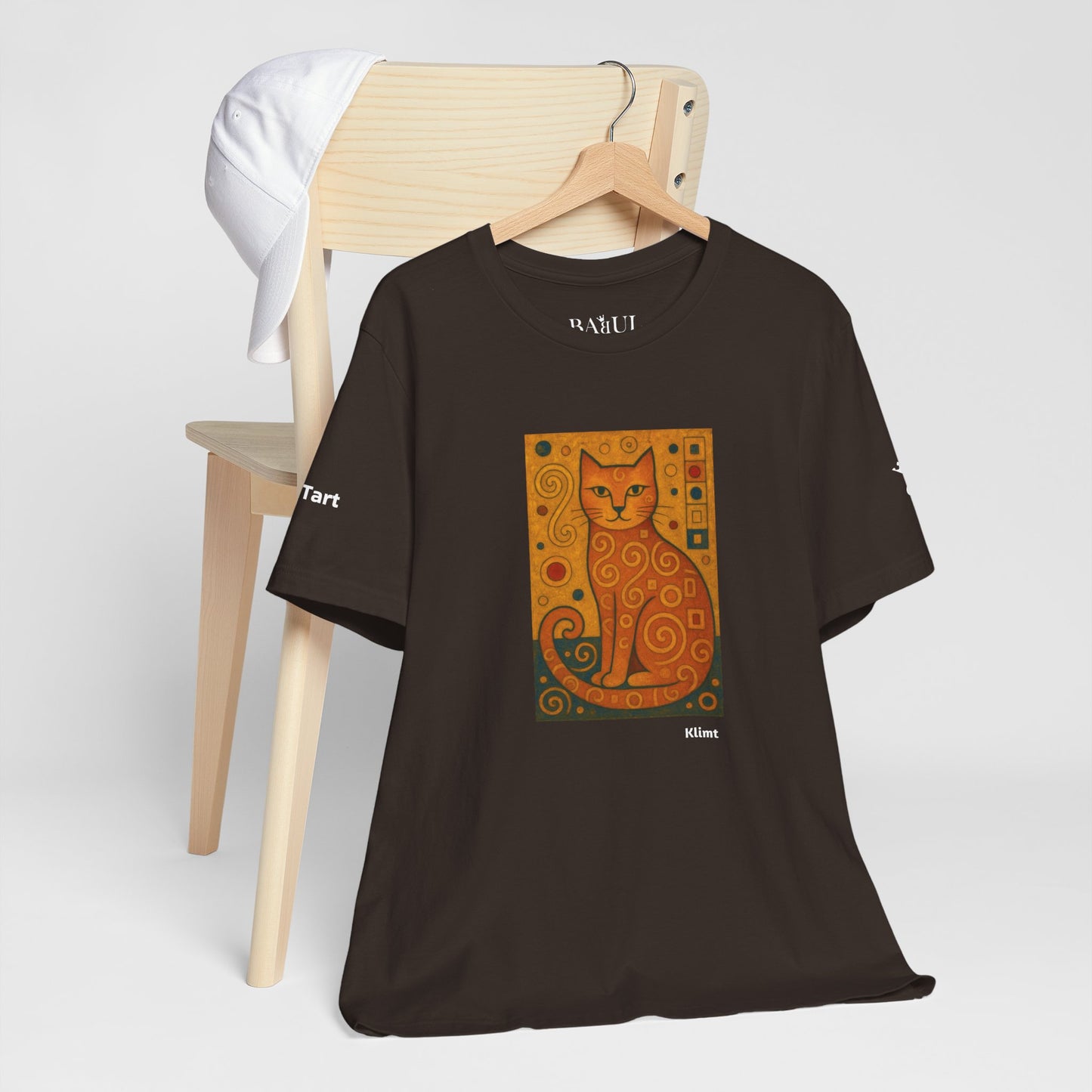 CATART Unisex Jersey Cat T-Shirt - KLIMT - Iconic Painting Reimagined with Cats