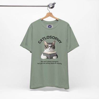 Catlosophy Unisex Jersey Maglietta a maniche corte – Design "Non puoi accontentare tutti"