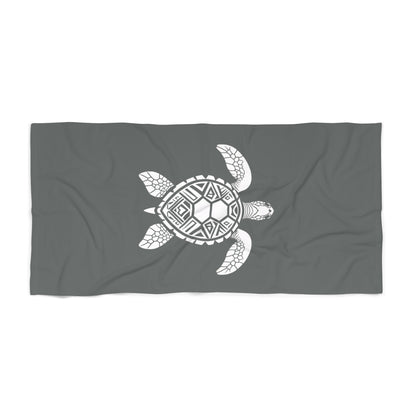 Tribal Waves Beach Towel - SEA TURTLE