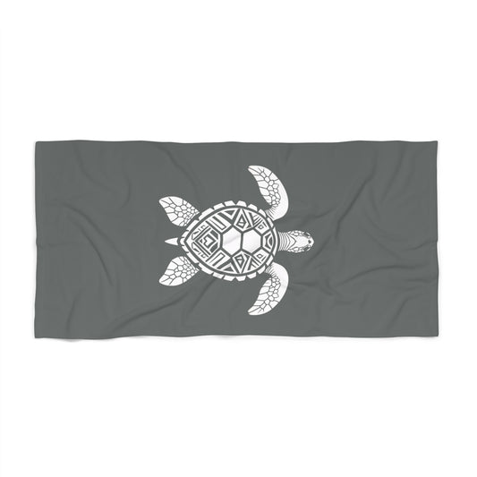 Tribal Waves Beach Towel - SEA TURTLE